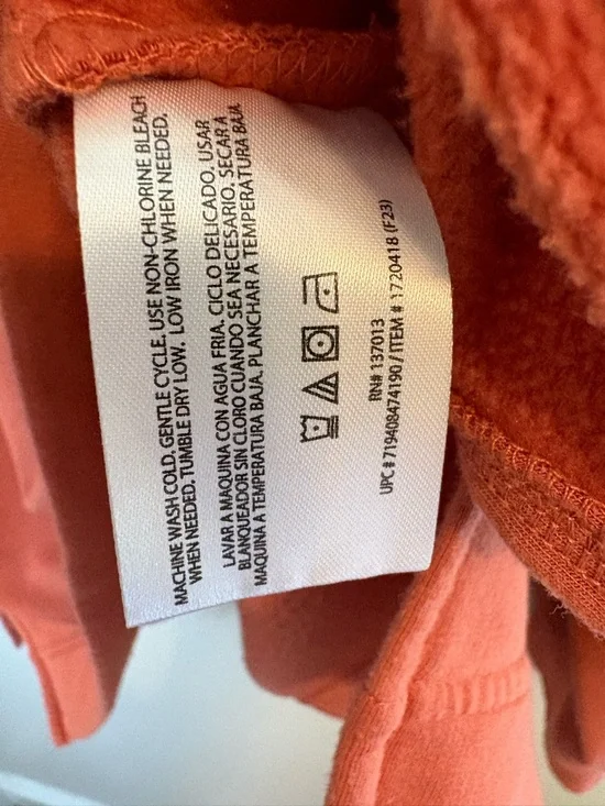 Orvis V-Neck Sweatshirt Orange Soft Pullover Women’s XXL - Picture 4 of 6